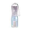 3in1 Pet Water Bottle for Cats-Portable 20oz Leak Proof Container with Poop Bag Dispenser for Travel Hiking Outdoor Use