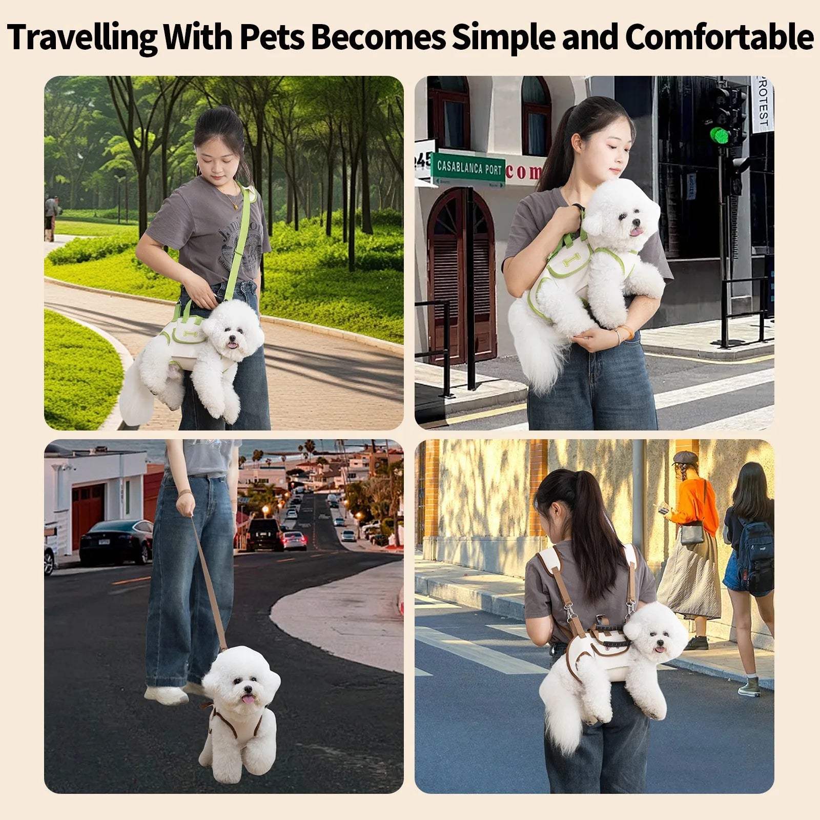 6-in-1 Ergo Eco-friendly Oxford Polyester Pet Carrier Backpack Fashionable OEM Wholesale Airflow+ Waterproof Design 15kg Load