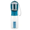 3in1 Pet Water Bottle for Cats-Portable 20oz Leak Proof Container with Poop Bag Dispenser for Travel Hiking Outdoor Use