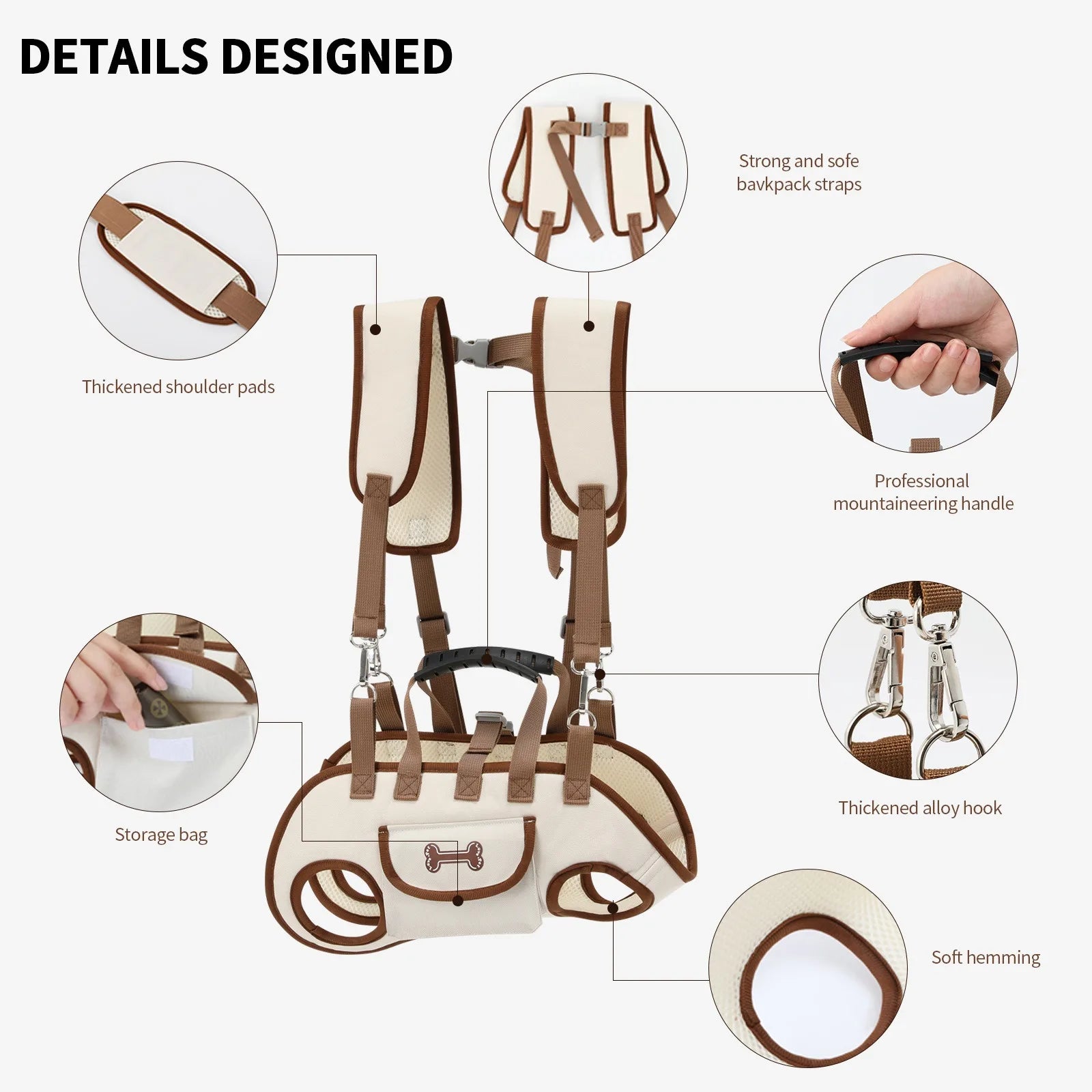6-in-1 Ergo Eco-friendly Oxford Polyester Pet Carrier Backpack Fashionable OEM Wholesale Airflow+ Waterproof Design 15kg Load