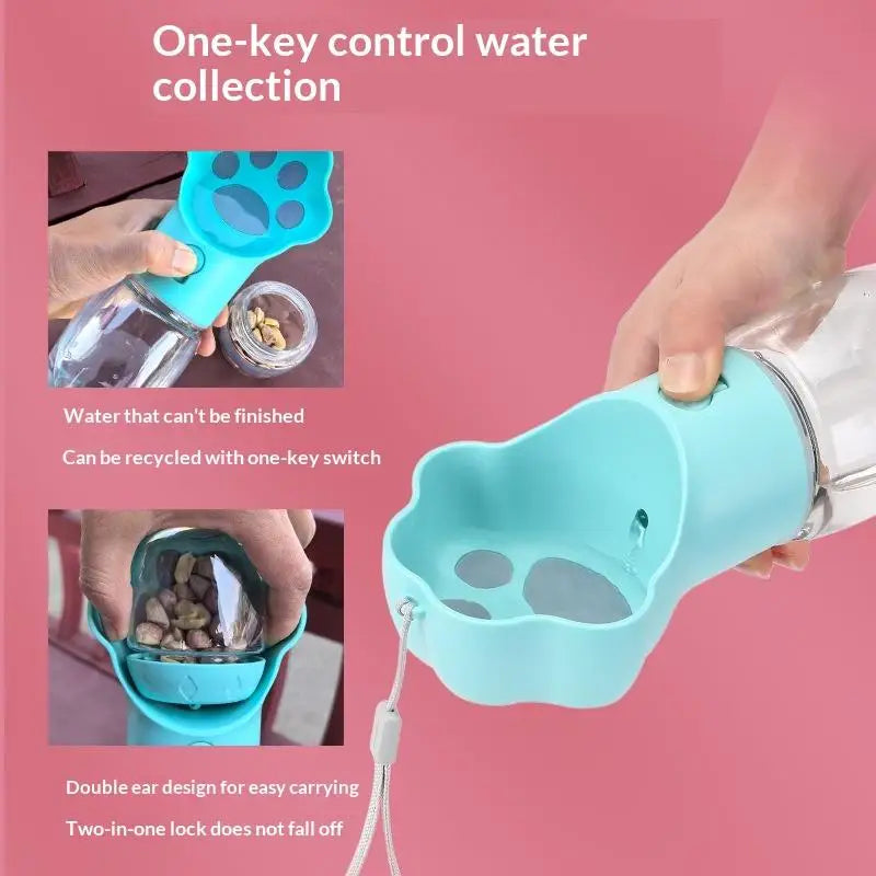 ❤Portable 2 In 1 Pet Water Bottle With Food Dispenser Dog Cat Travel Pet Water Cup Bottle For Outdoor Walking And Trips