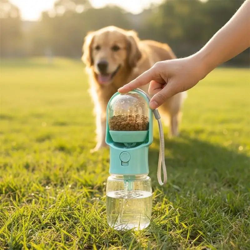 ❤Portable 2 In 1 Pet Water Bottle With Food Dispenser Dog Cat Travel Pet Water Cup Bottle For Outdoor Walking And Trips